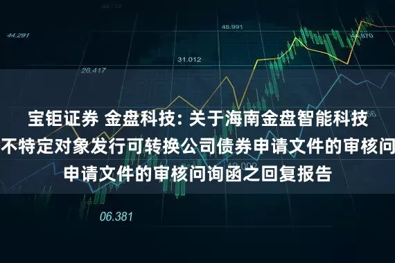 宝钜证券 金盘科技: 关于海南金盘智能科技股份有限公司向不特定对象发行可转换公司债券申请文件的审核问询函之回复报告